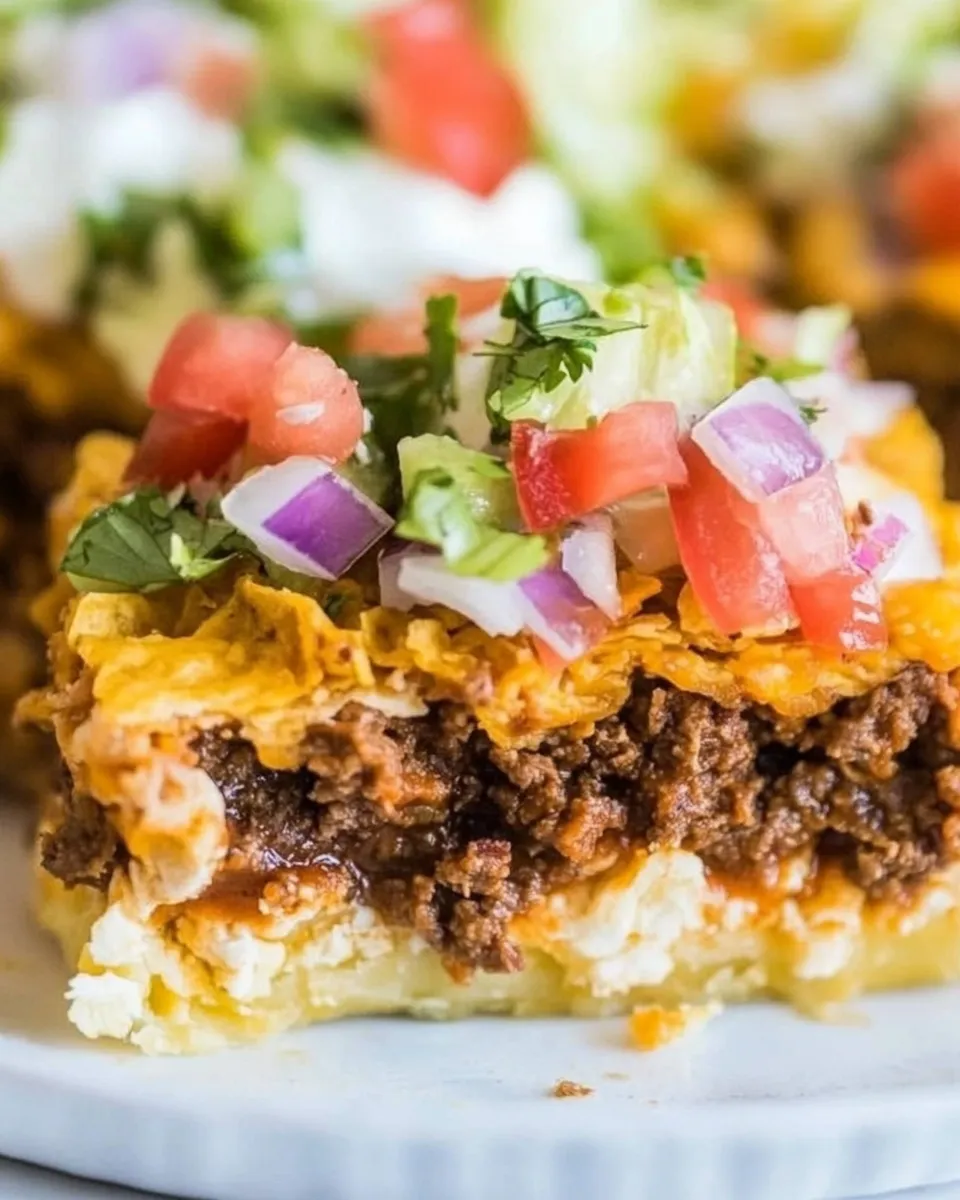 Homemade Deep Dish Taco Squares photo
