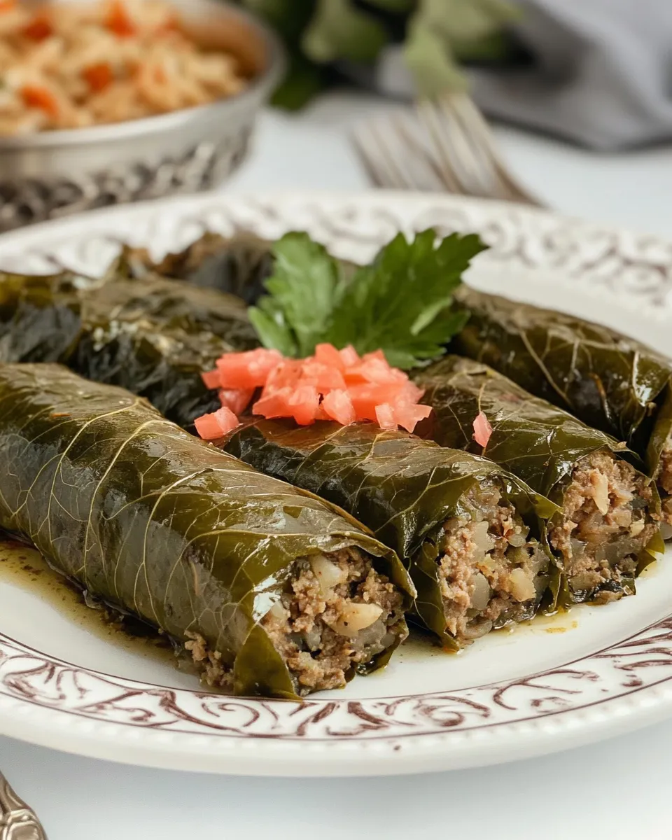 Homemade Dolma: Turkish Stuffed Grape Leaves photo