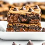 Homemade Double Chocolate Chip Cookie Bars photo