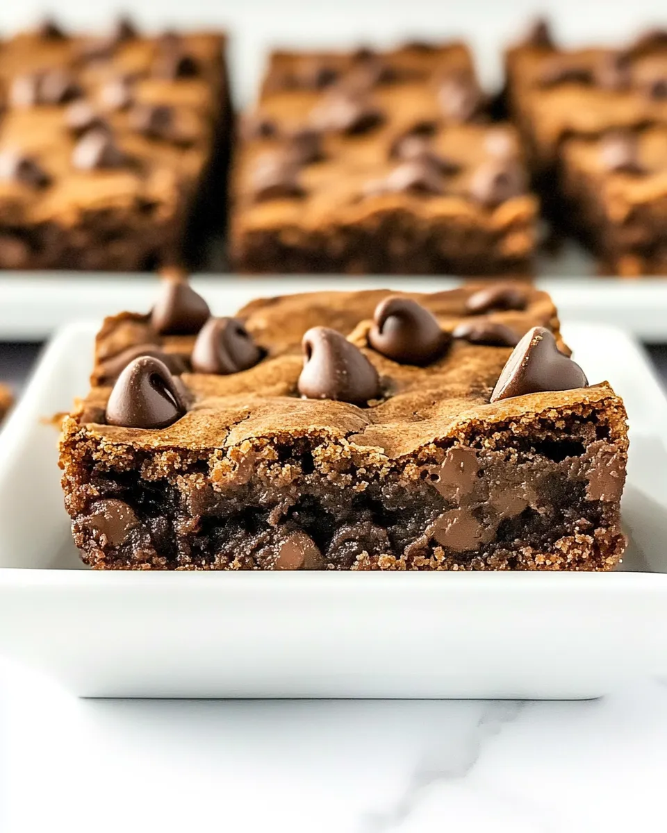 Classic Double Chocolate Chip Cookie Bars image