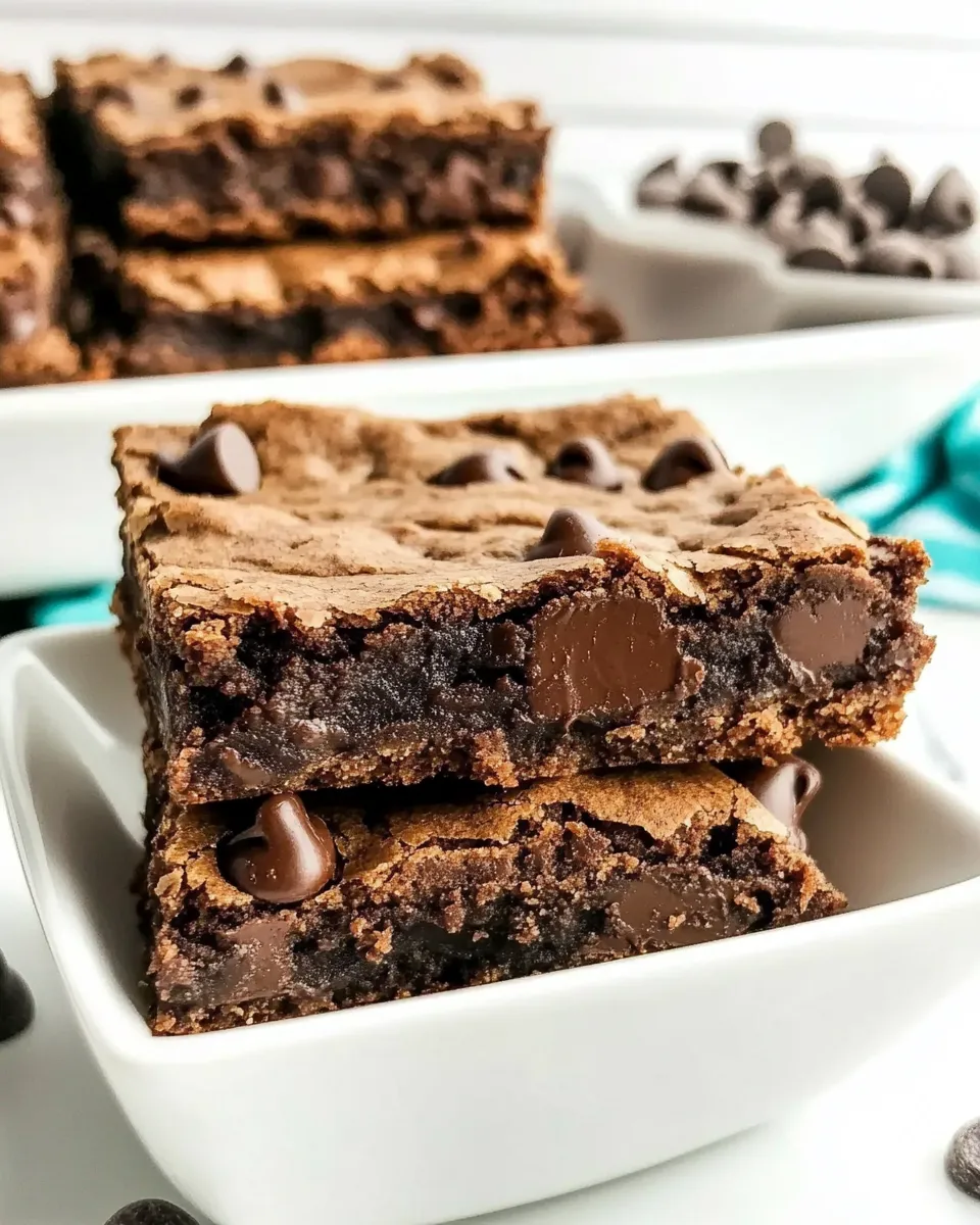 Easy Double Chocolate Chip Cookie Bars picture