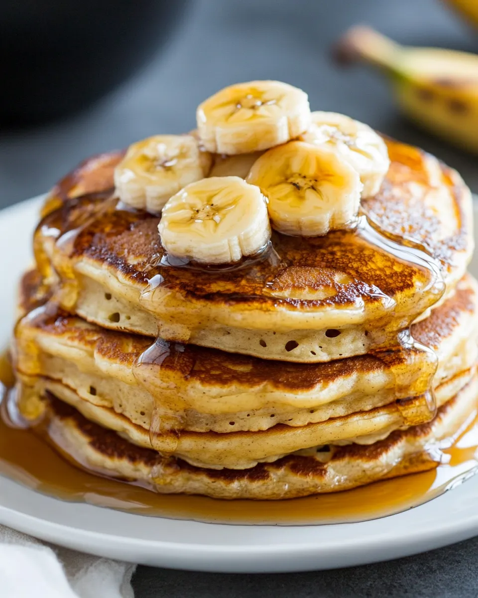 Quick Easy Banana Pancakes shot