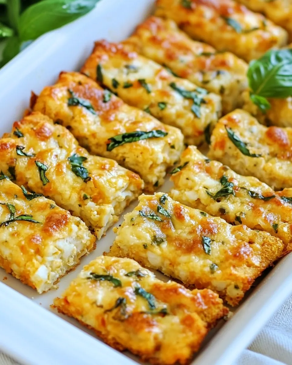 Healthy Easy Cheesy Cauliflower Breadsticks shot