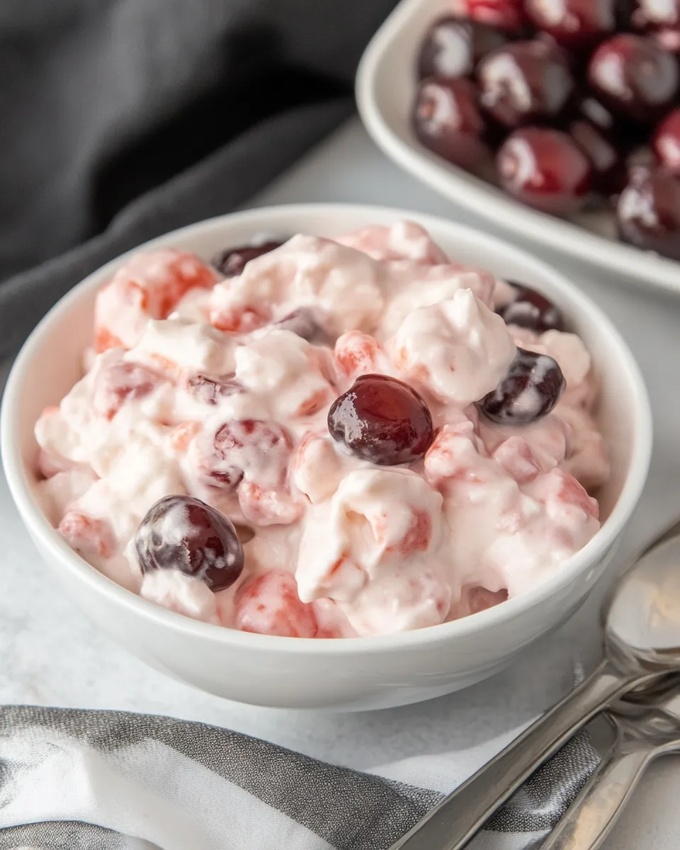 Delicious Easy Cherry Fluff Salad recipe image