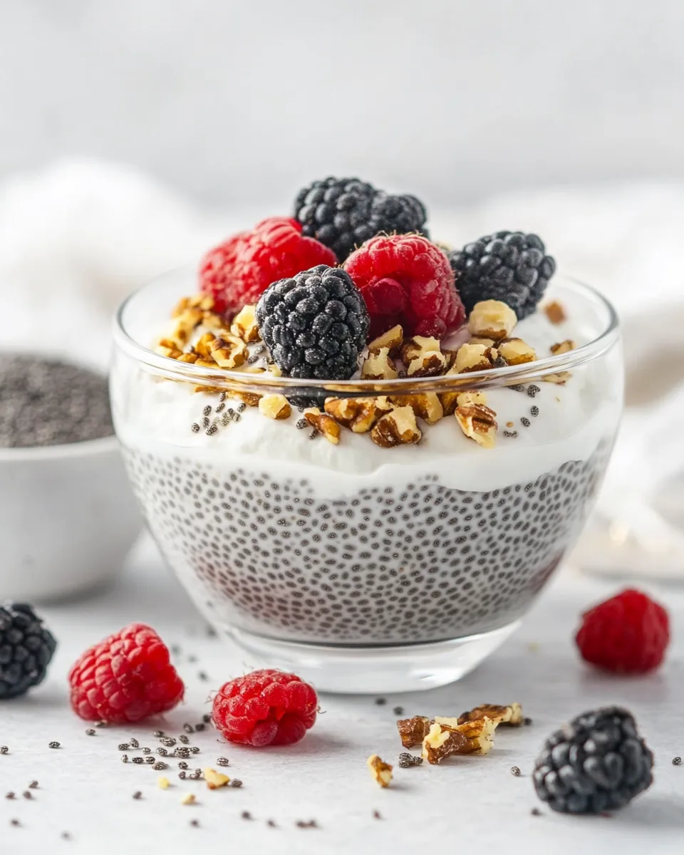 Quick Easy Chia Pudding shot