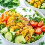 Homemade Easy Chicken Shawarma Salad Bowls photo