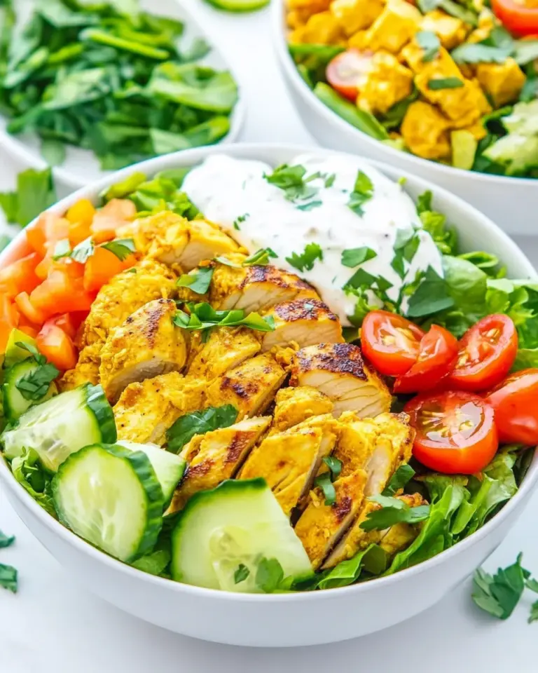 Homemade Easy Chicken Shawarma Salad Bowls photo