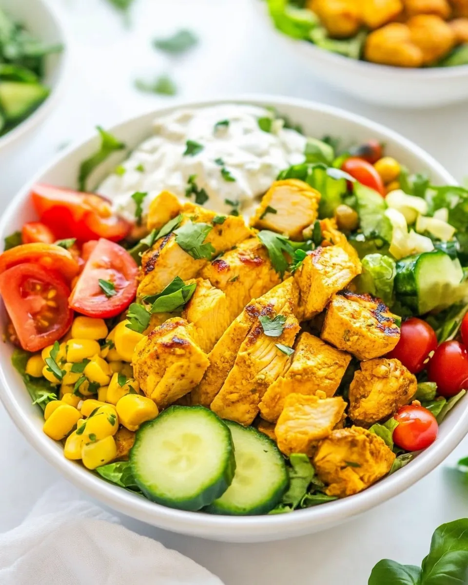 Classic Easy Chicken Shawarma Salad Bowls image