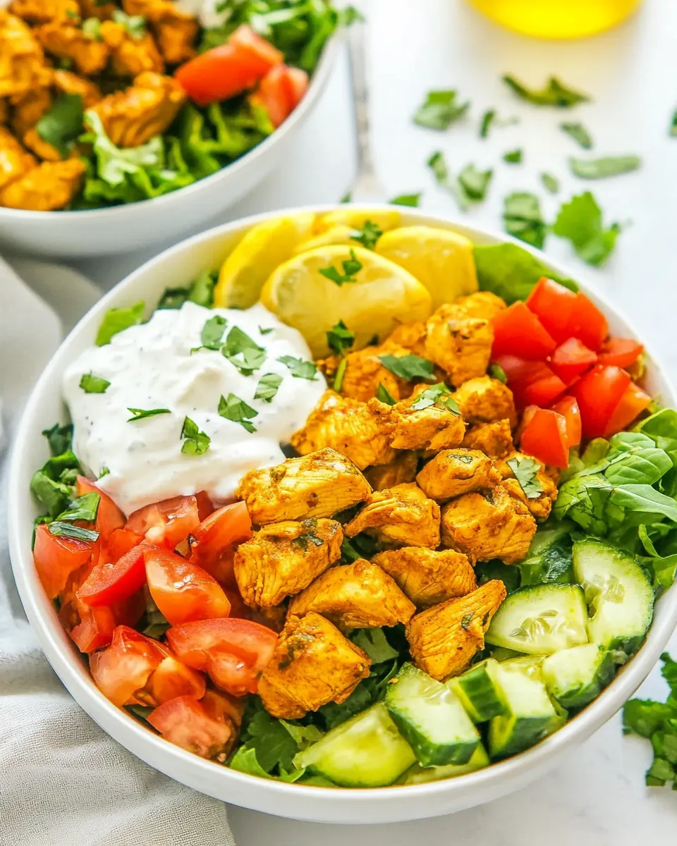 Delicious Easy Chicken Shawarma Salad Bowls picture