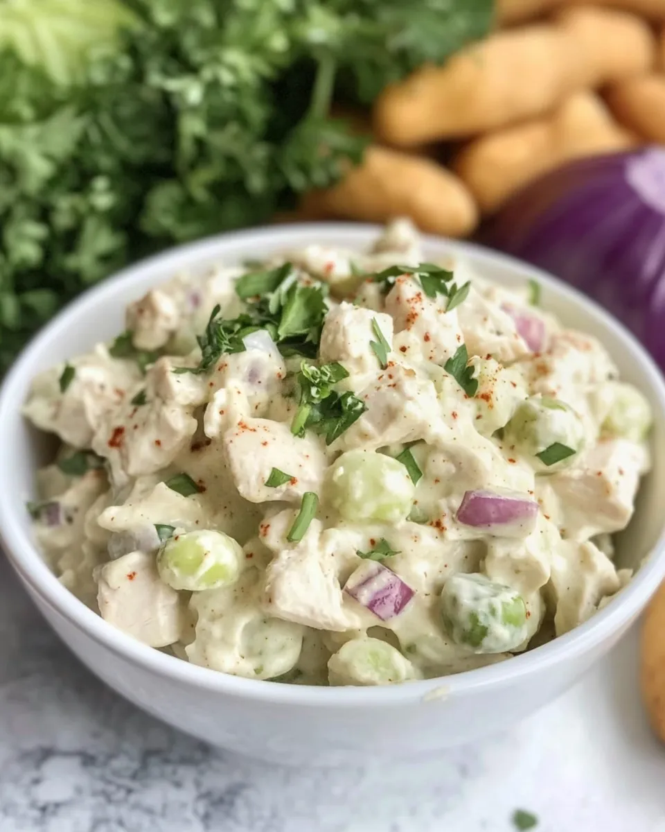 Quick Easy Curried Chicken Salad Recipe shot
