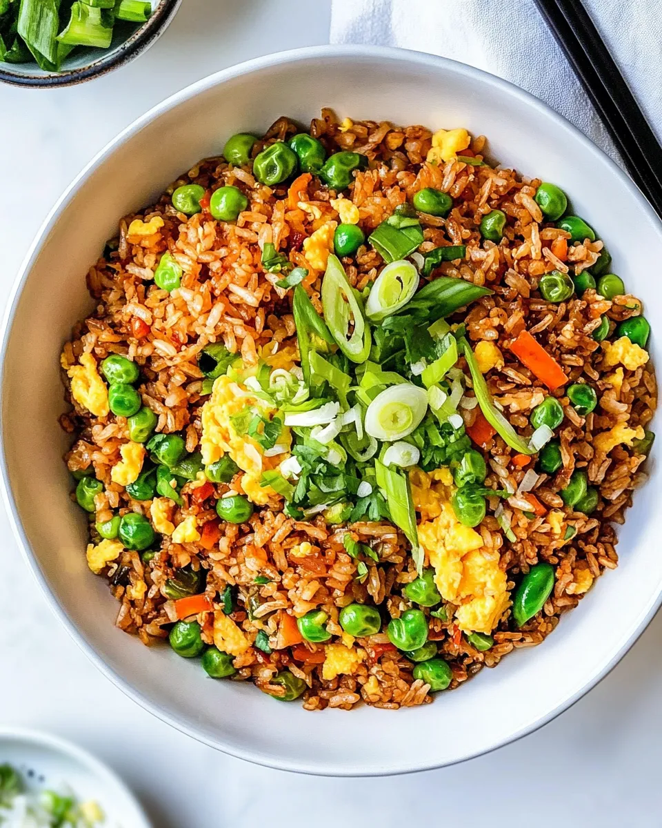 Quick Easy Egg Fried Rice shot