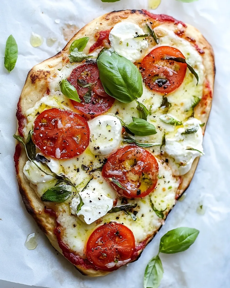 Quick Easy Flatbread Pizza food shot