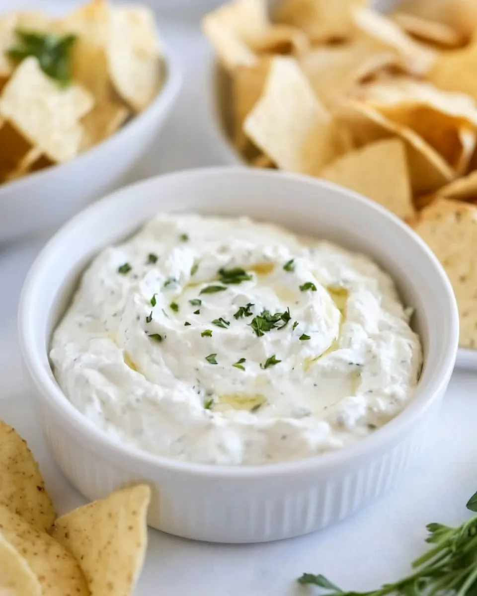 Quick Easy Homemade Chip Dip shot