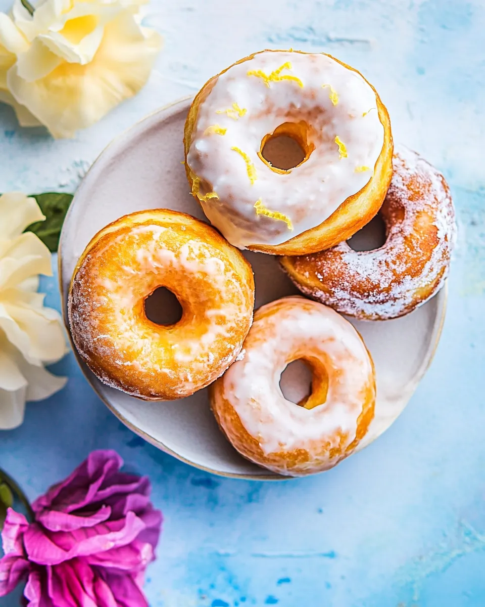 Quick Easy Lemon Ricotta Old Fashioned Doughnuts. shot