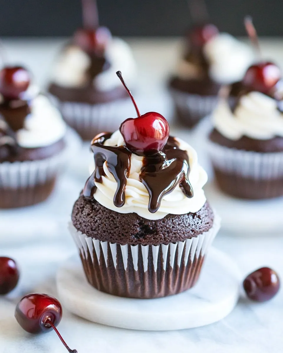 Classic Easy Mini Black Forest Cupcakes image