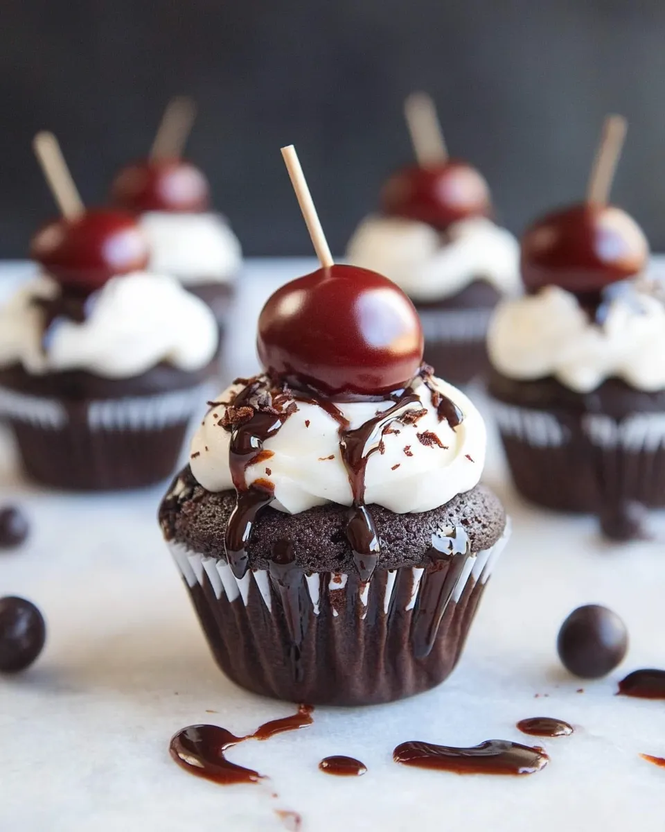 Delicious Easy Mini Black Forest Cupcakes picture