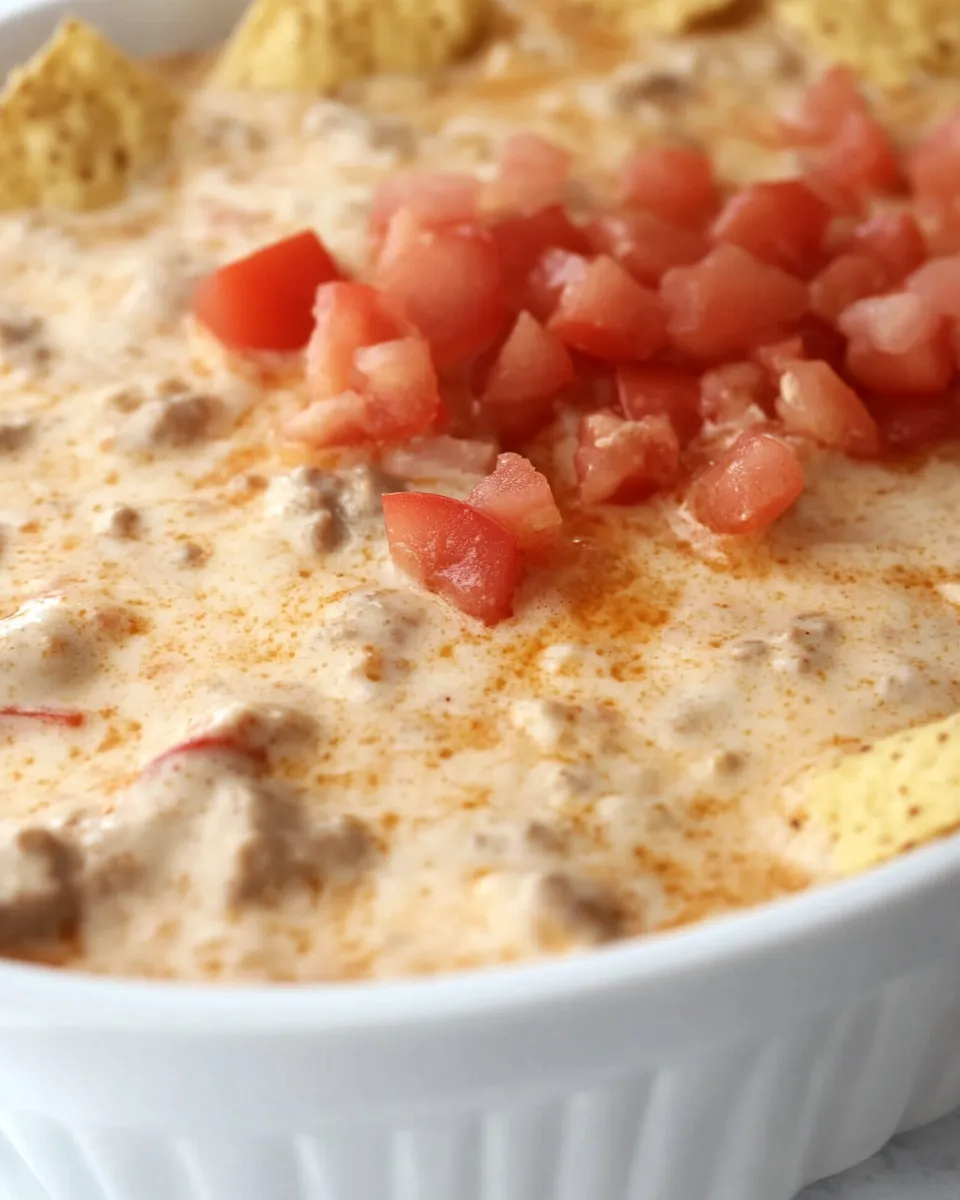 Quick Easy Rotel Dip Recipe (4 Ingredients!) shot