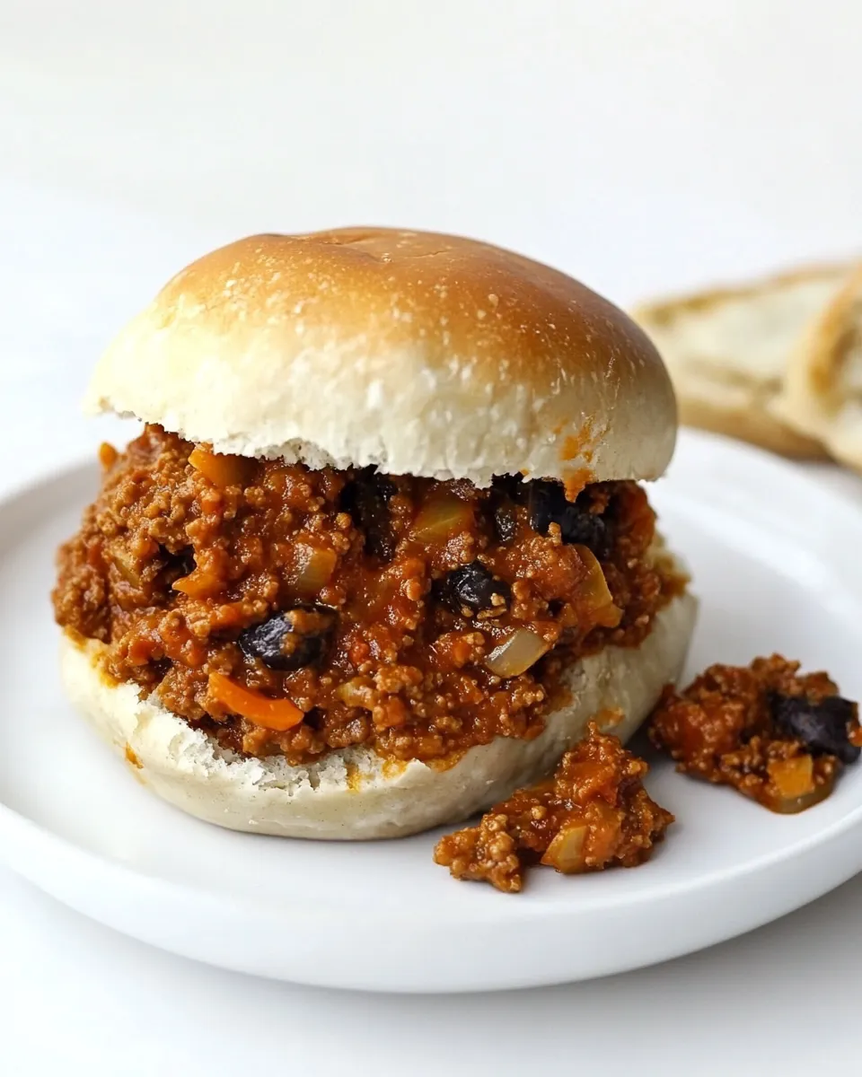 Simple Easy Vegetarian Sloppy Joes shot