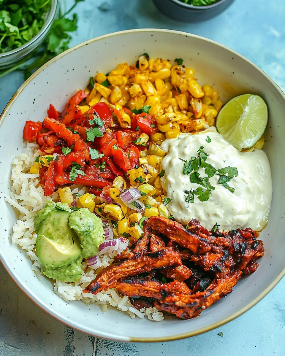 Homemade Fajita Bowl (Vegan Option) recipe image