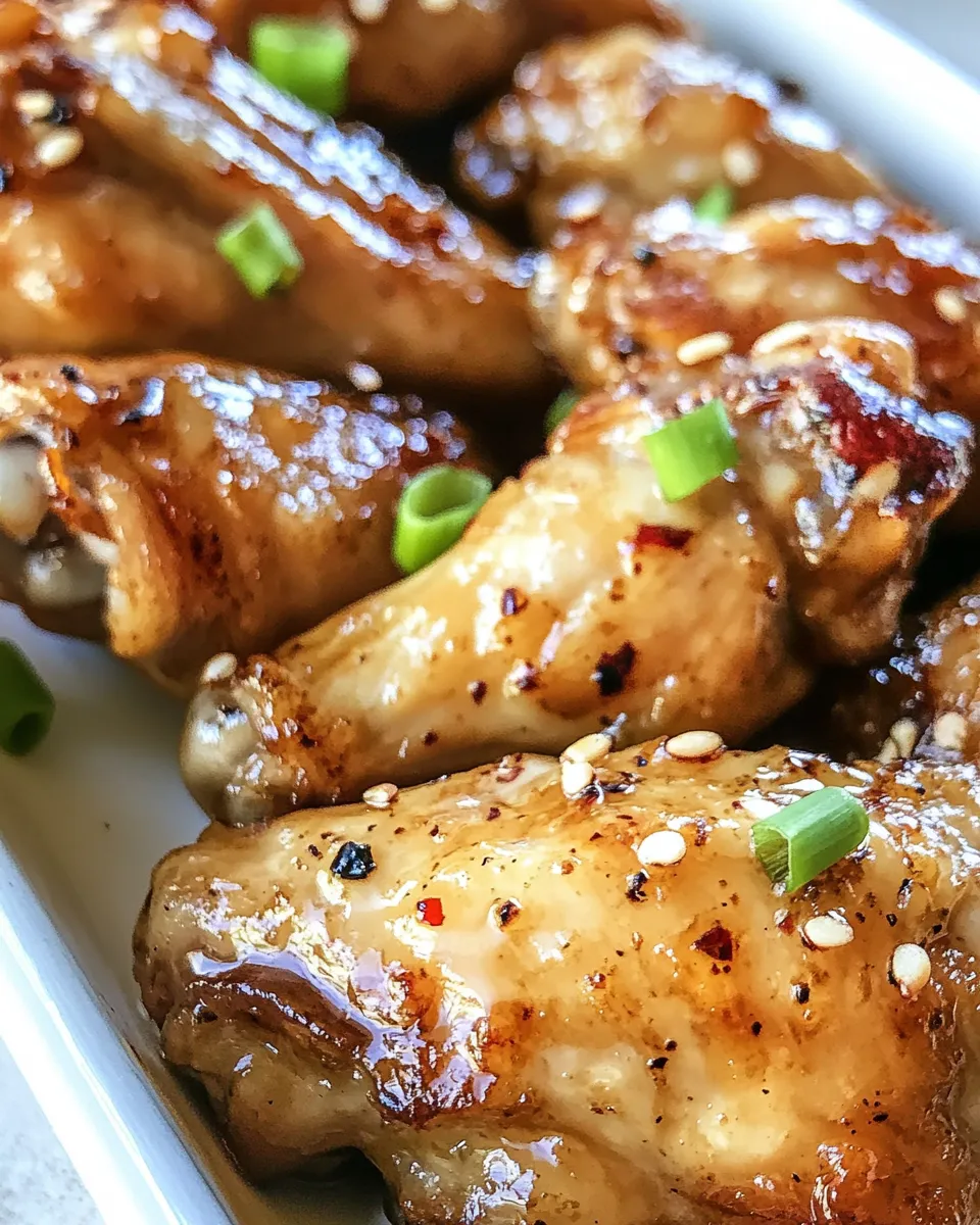 Delicious Fermented Honey Garlic Chicken Wings shot
