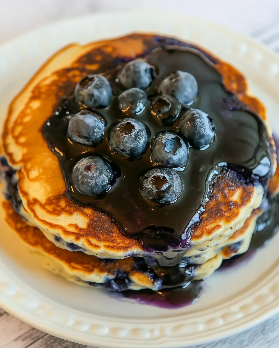 Classic Fluffy Blueberry Pancakes image