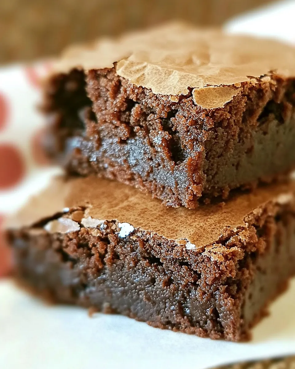 Classic Fudgy Toffee Flourless Brownies food shot