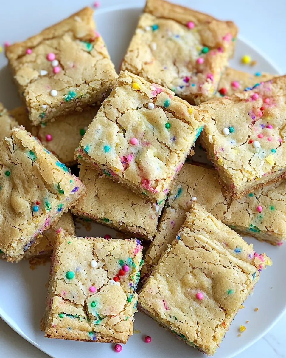 Homemade Funfetti Blondies Recipe photo