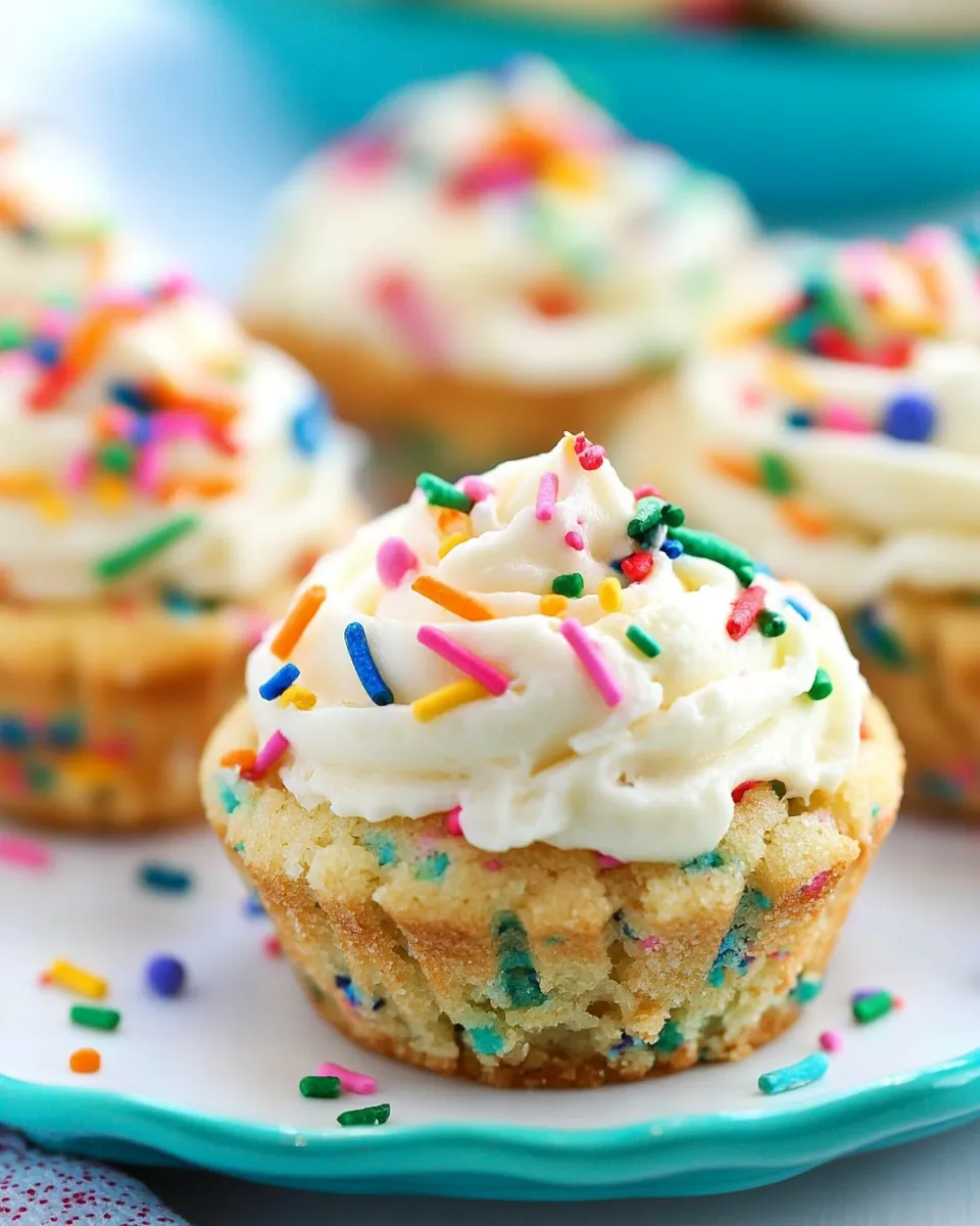 Homemade Funfetti Sugar Cookie Cups with Vanilla Frosting photo