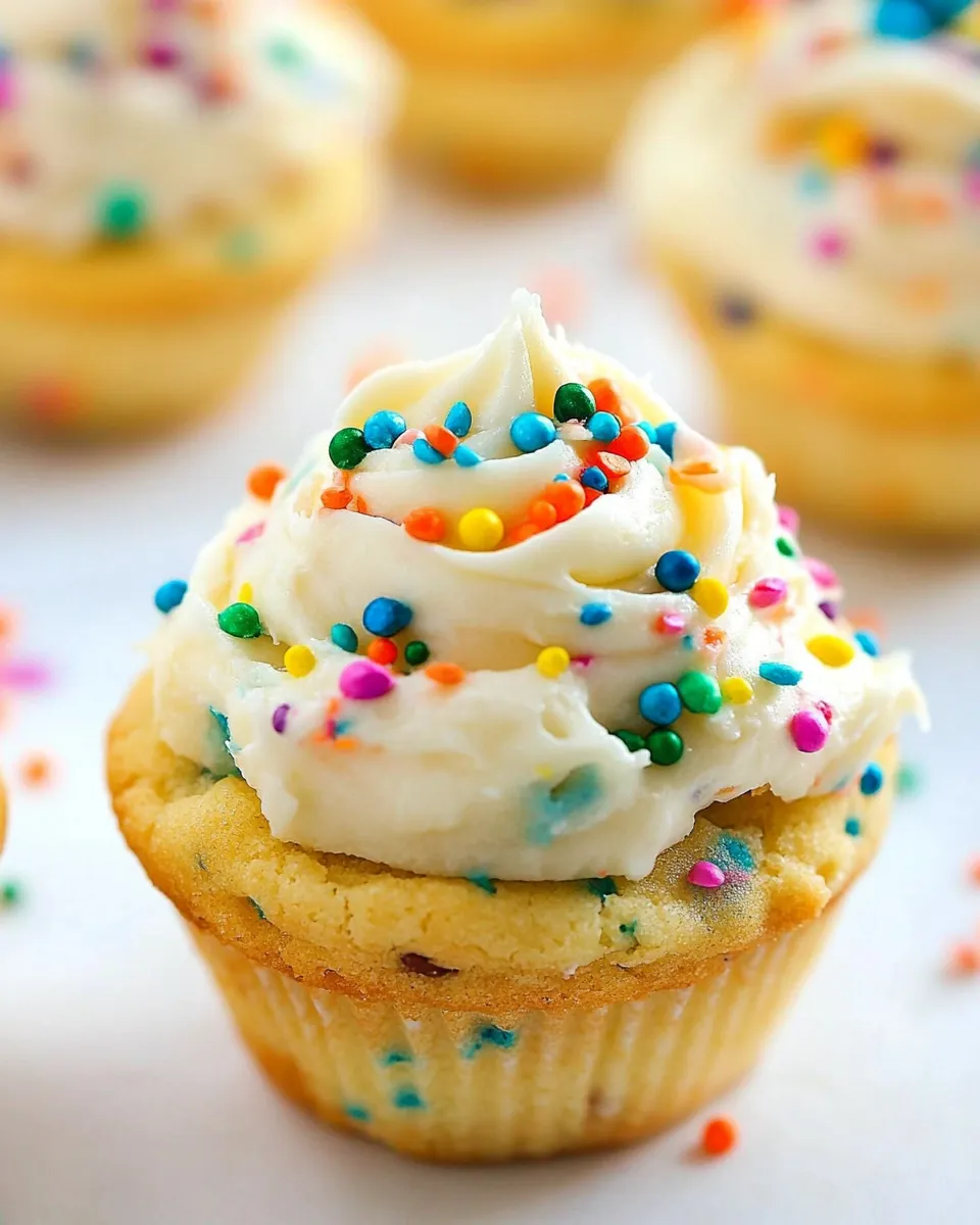 Easy Funfetti Sugar Cookie Cups with Vanilla Frosting picture