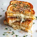 Sweet Garlic Bread Grilled Cheese. dish image