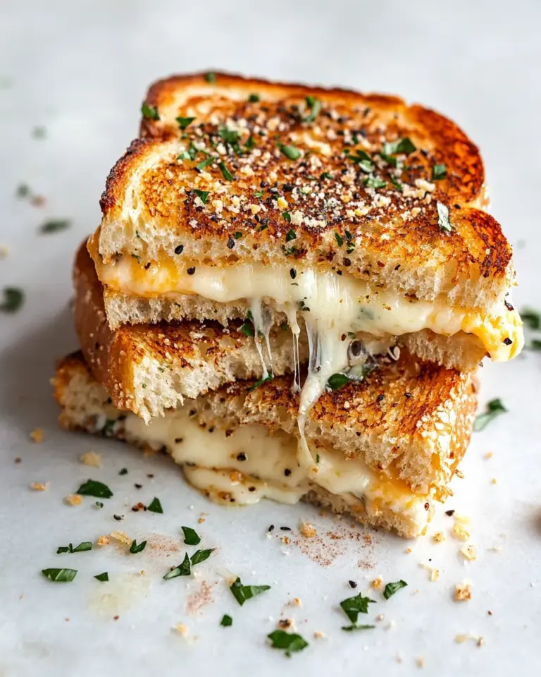 Sweet Garlic Bread Grilled Cheese. dish image
