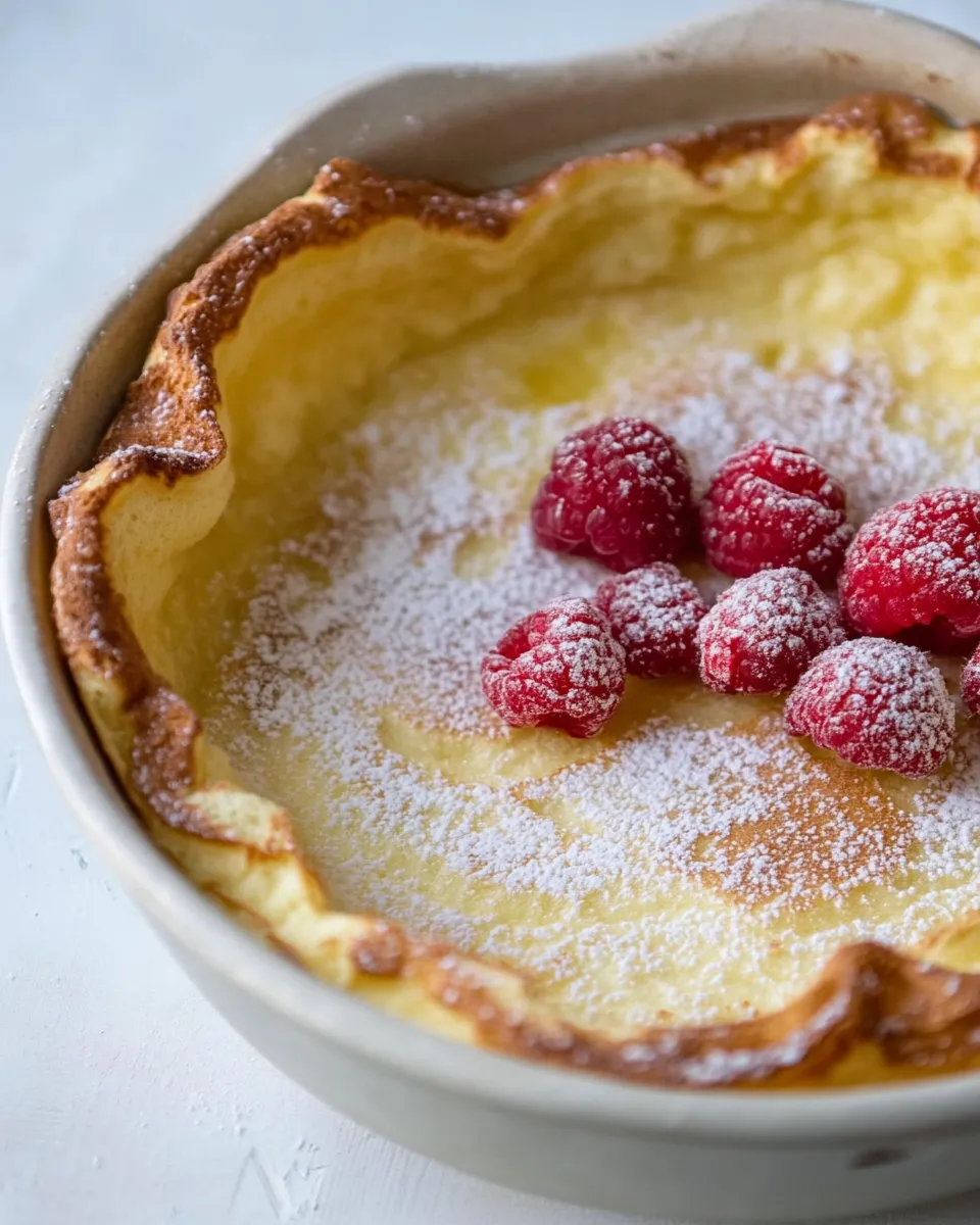 Delicious German Pancakes (Dutch Baby) shot