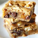 Homemade Gooey Salted Caramel Chocolate Chip Cookie Bars photo