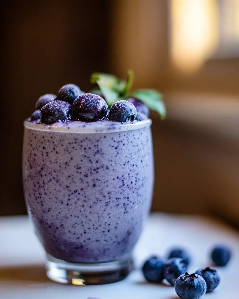 Quick Grape and Blueberry Protein Smoothie shot