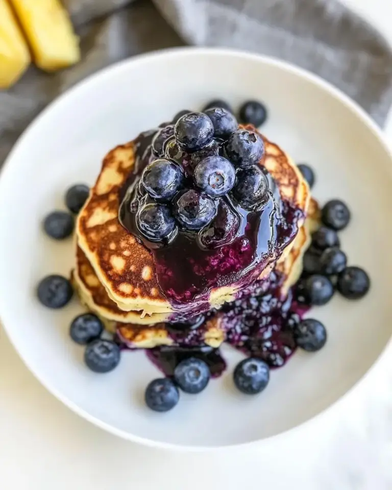 Homemade Greek Yogurt Pancakes and Pineapple-Blueberry Syrup photo