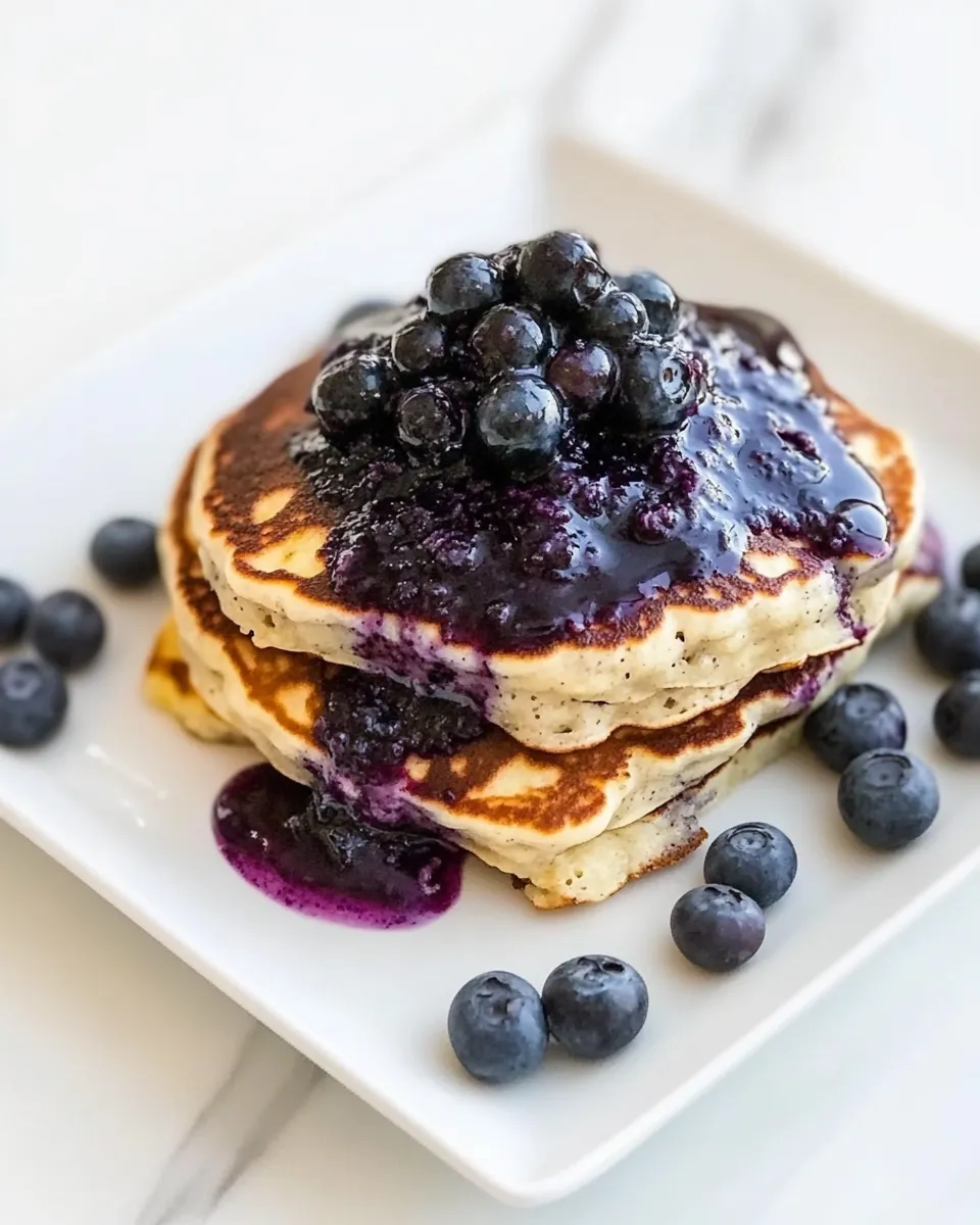 Easy Greek Yogurt Pancakes and Pineapple-Blueberry Syrup picture