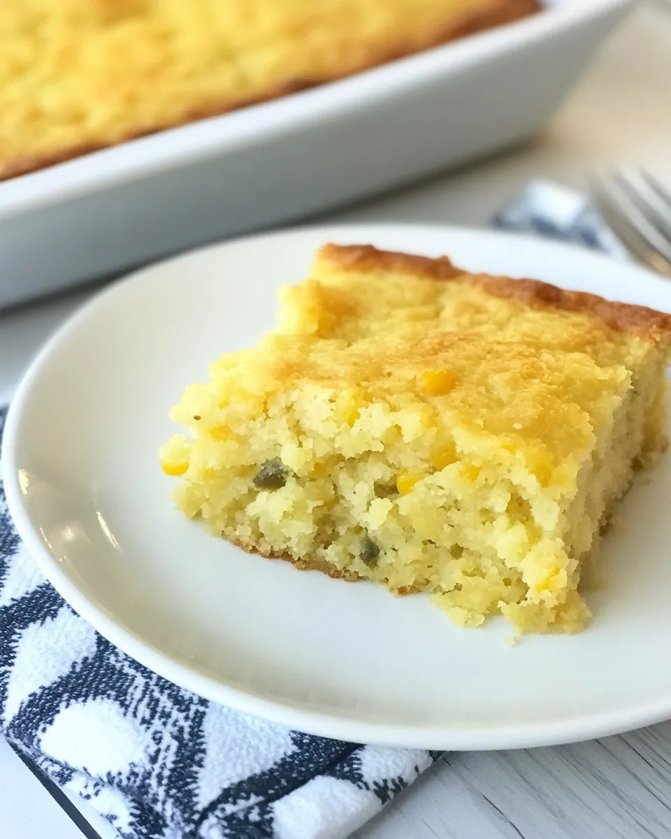 Homemade Green Chile Cheddar Cheese Cornbread photo