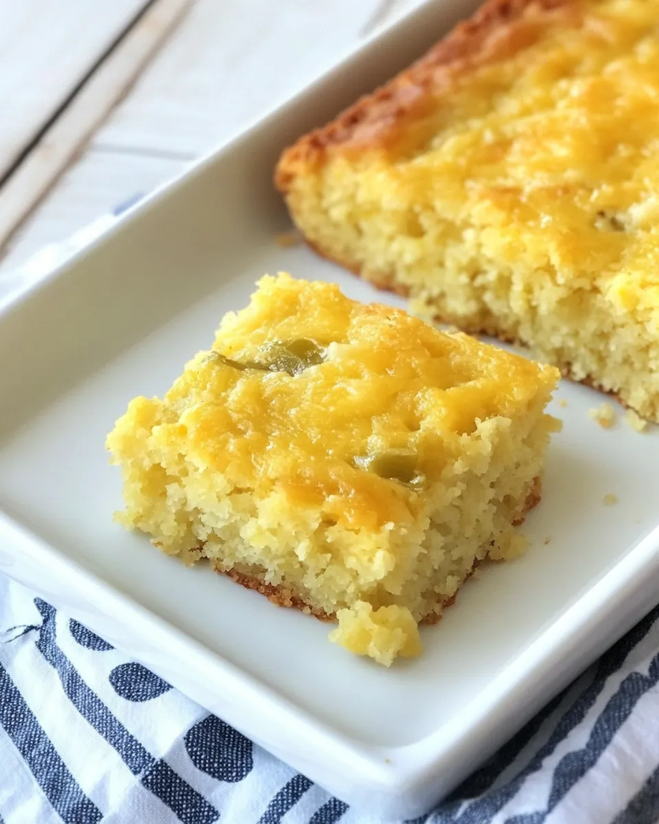 Easy Green Chile Cheddar Cheese Cornbread picture