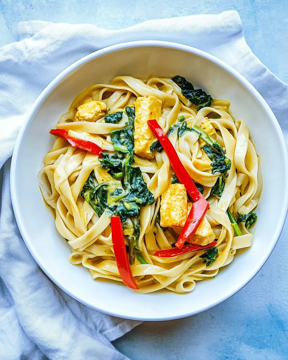 Homemade Green Curry Noodles photo