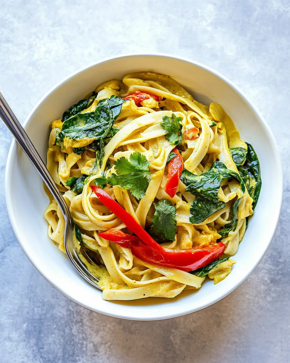 Easy Green Curry Noodles recipe photo