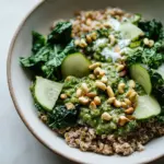 Homemade Green Goddess Bowls with Farro & Pepita Lime Sauce photo