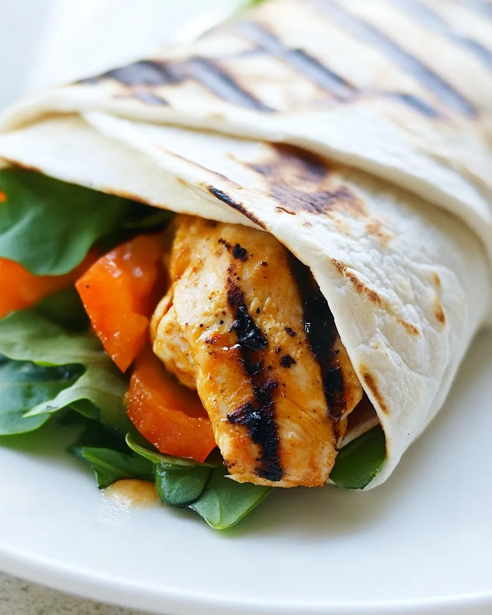 Easy Grilled Chicken Wrap recipe photo