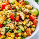 Homemade Grilled Chicken and Corn Salad photo