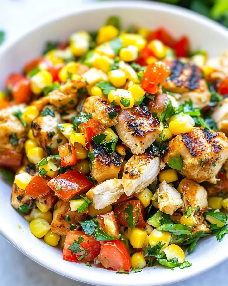 Easy Grilled Chicken and Corn Salad picture