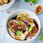 Delicious Grilled Figs on Yogurt and Balsamic Glaze photo