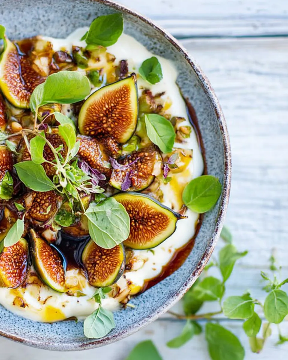 Best Grilled Figs on Yogurt and Balsamic Glaze shot