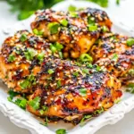 Homemade Grilled Harissa Sesame Chicken Thighs photo