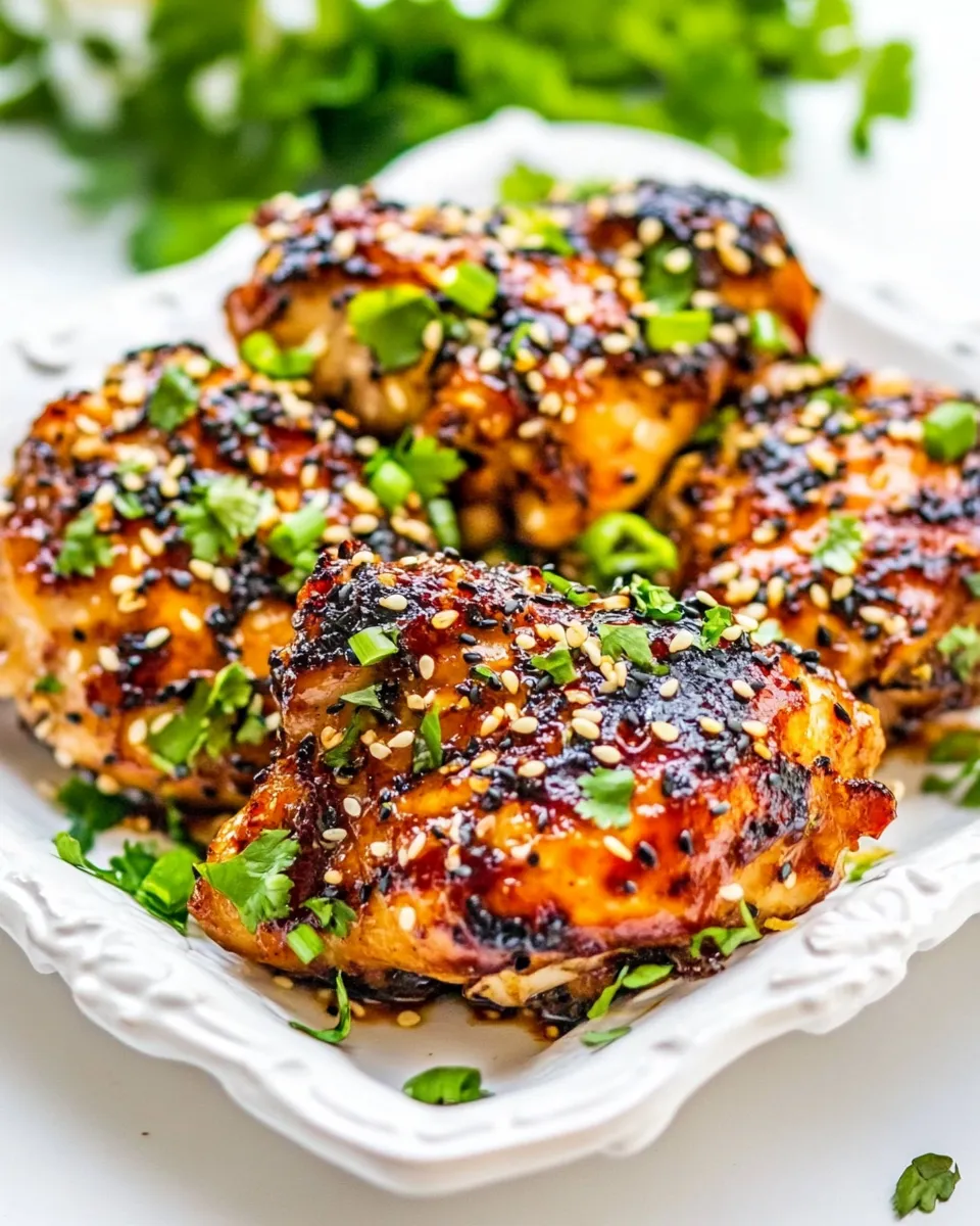 Homemade Grilled Harissa Sesame Chicken Thighs photo