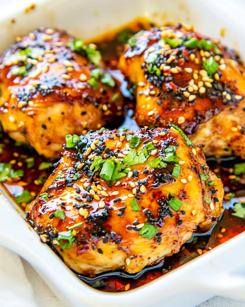 Delicious Grilled Harissa Sesame Chicken Thighs shot