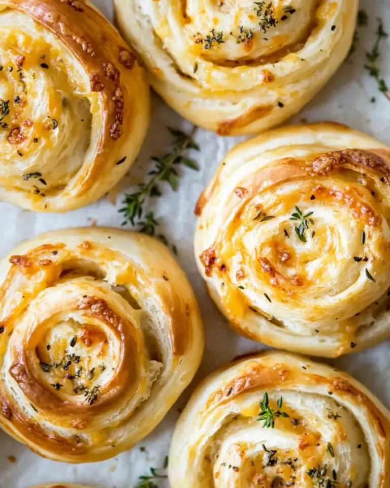 Savory Herby Everything Cheddar Swirl Buns. recipe photo